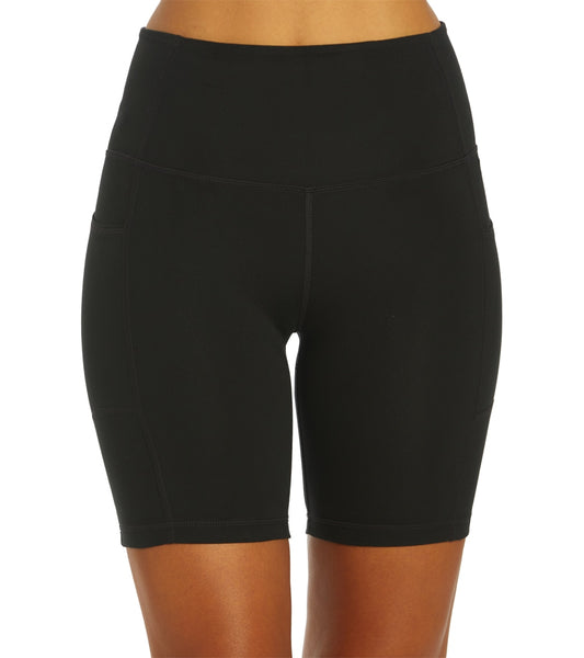 Leggings Depot Women's High Waist Running Shorts – Burgundy, Large, 84% Polyester 16% Spandex