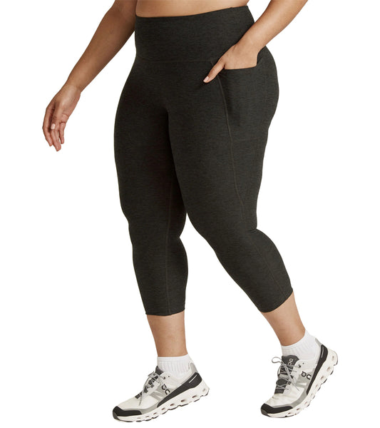 BVnarty Women's Plus Size Capri Leggings Cotton Stretch Tummy