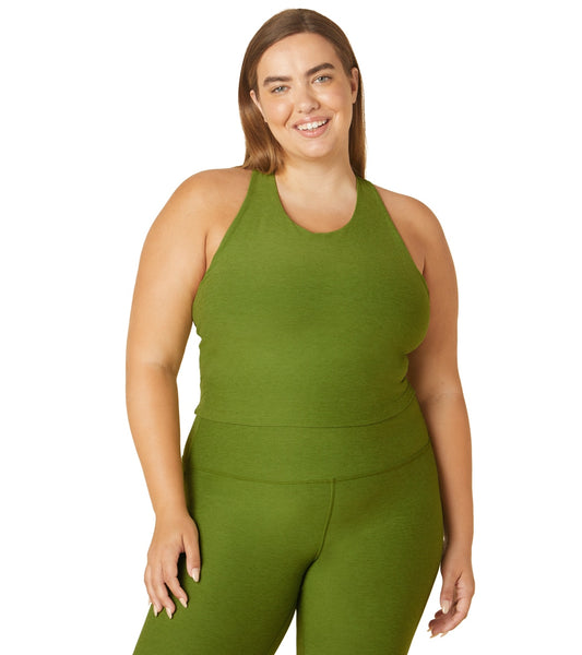 plus size yoga gear Beyond Spacedye Focus Cropped Tank Farbe:British Racing Green Toyota Harrier, Yr2018+, Gear Gifts for Women Low Friction Performance