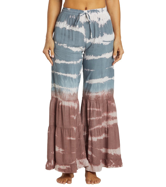 Yak & Yeti Boho Tiered Palazzo Tie Dye Pants at EverydayYoga.com Yak & Yeti Boho Tiered Palazzo Tie Dye Pants at EverydayYoga.com