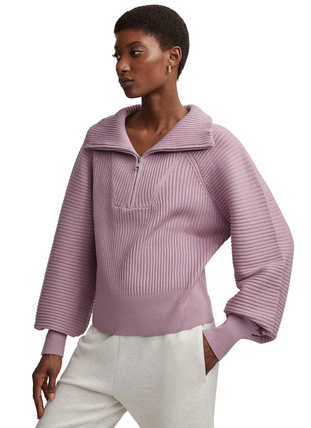 Varley Reid Half Zip Knit Sweater at YogaOutlet.com - Free