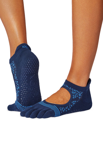 Chaussettes Toesox Full Toe Believe - Femme S, Grip Yoga/pilates, Coton Bio, Lilas/rose