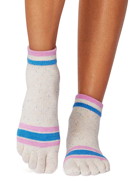 Toesox Ankle Length Full-Toe Yoga Grip Socks at EverydayYoga.com