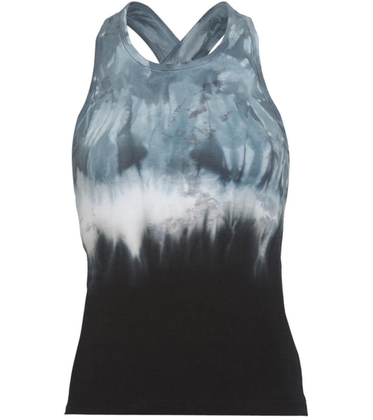 Hard Tail Printed Open Back Support Tank Top at