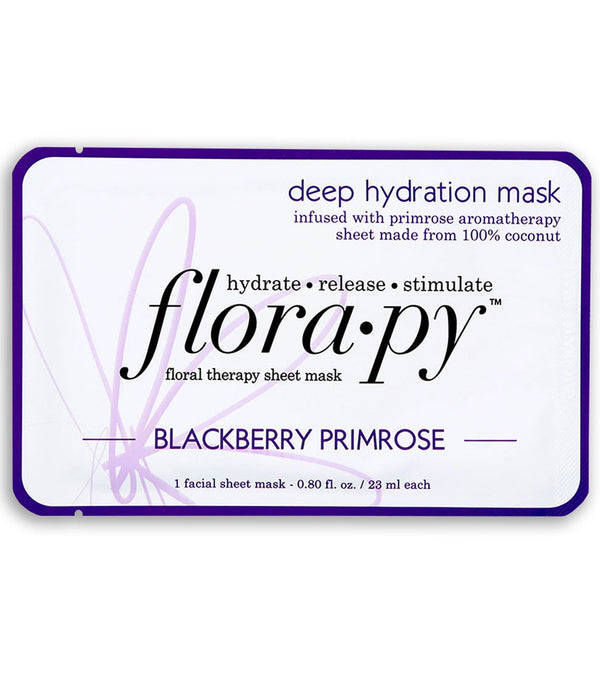 Florapy Deep Hydration Aromatherapy Sheet Mask, Blackberry Primrose