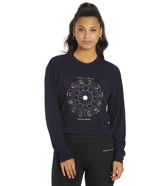 Spiritual Gangster Zodiac Crew Neck Savasana Pullover at EverydayYoga