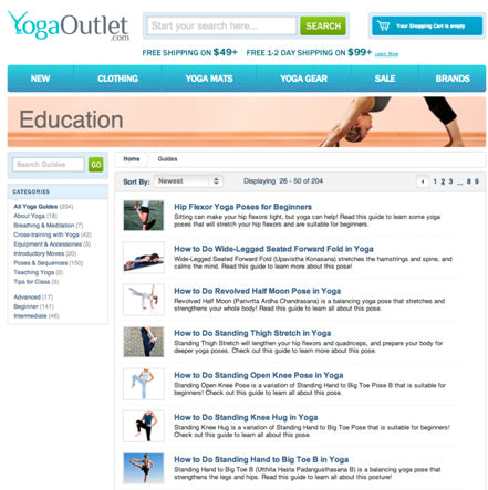 YogaOutlet.com Launches over 200 Educational Guides for the Yoga Community