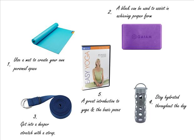 Beginner Yoga Set, Includes Mat, Strap & 2 Blocks