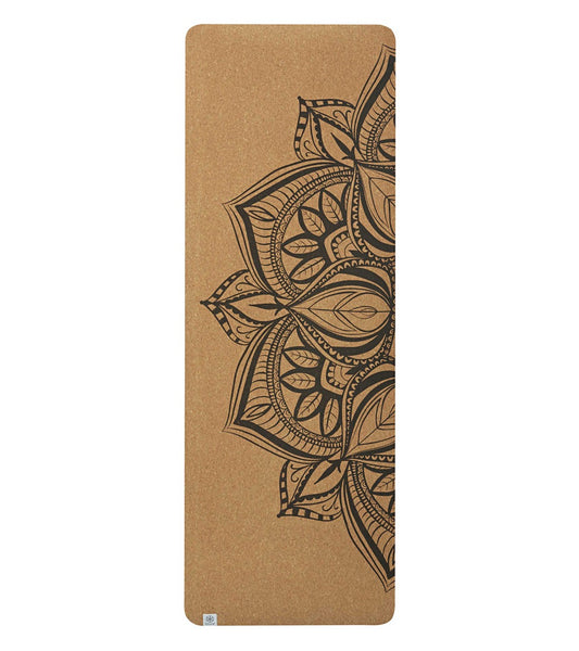 Gaiam Printed Cork Yoga Mat 68" 6mm at