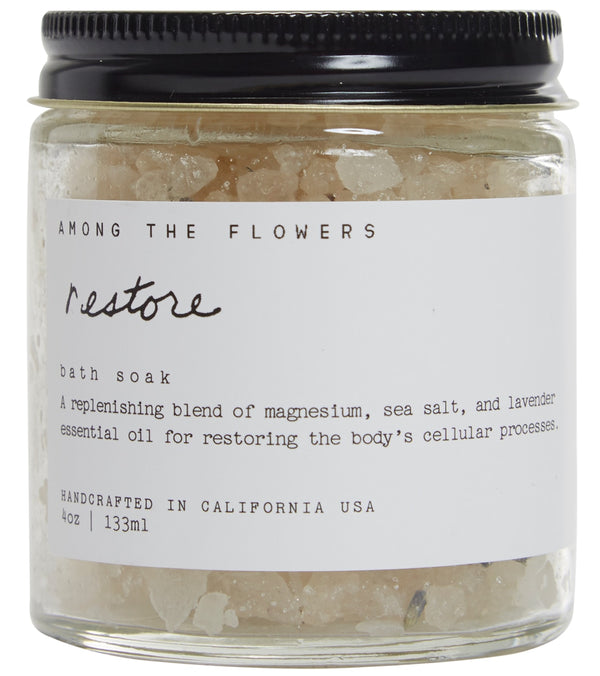 Among The Flowers Restore Sea Salt + Lavender Bath Soak