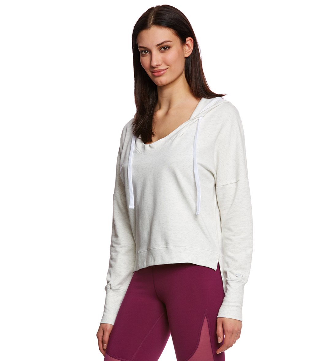 Alo Yoga Fluid Yoga Long Sleeve Hoodie at YogaOutlet.com - Free