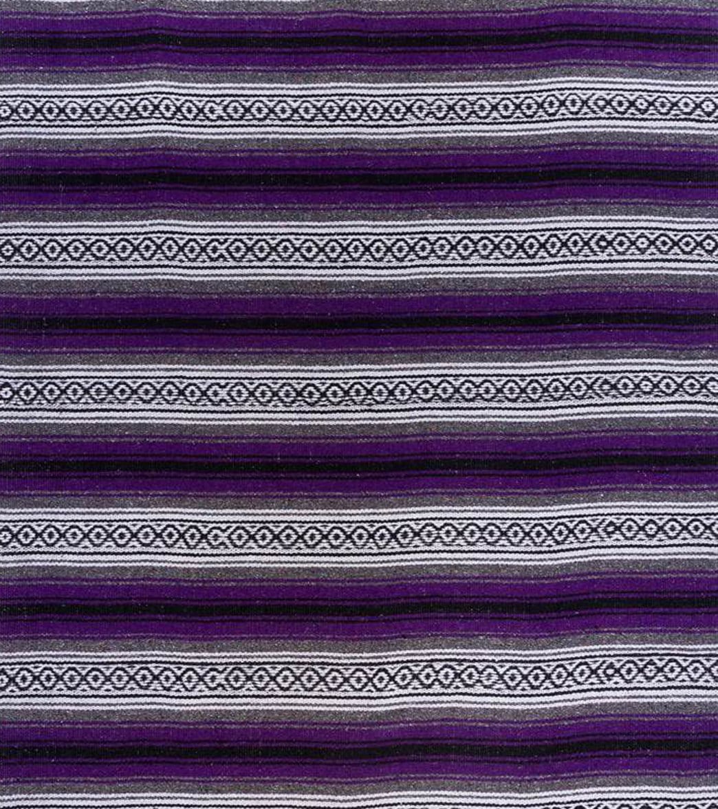 La Montana 4 Pack Mexican Blankets, 74" X 50" Yoga Blankets, Light - Foto 3