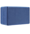Everyday Yoga Foam Yoga Block in True Navy, designed to enhance stability and support during yoga practice. This durable, high-density foam block is ideal for beginners and advanced yogis alike, offering a reliable tool for improving flexibility and balance. Perfect for use