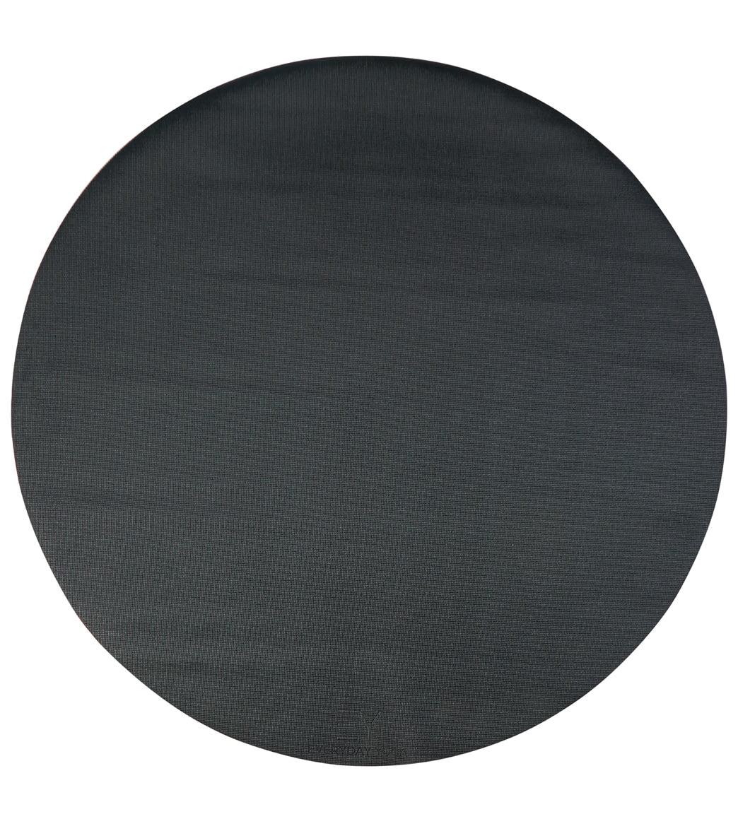 Everyday Yoga Round Mat 6 Diameter 5mm Black PVC