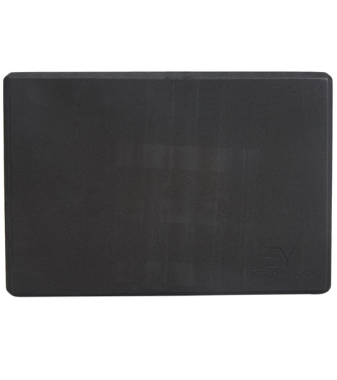 Black foam yoga block by Everyday Yoga, designed to enhance stability and support during yoga practice. This durable yoga accessory is ideal for improving alignment and flexibility. Perfect for beginners and experienced yogis seeking reliable yoga equipment.