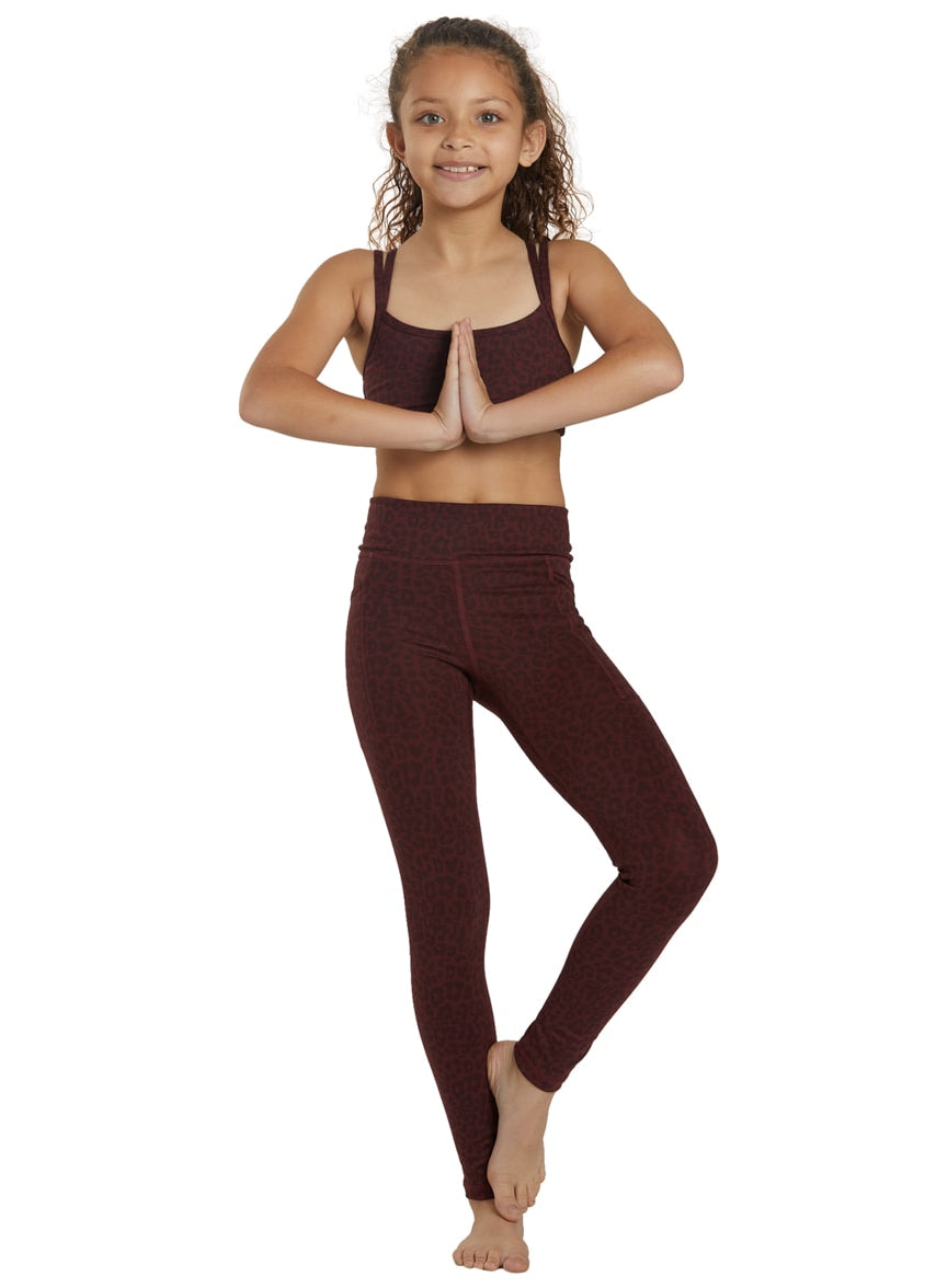 Everyday Yoga Girls Uphold Cheetah High Waisted Leggings With