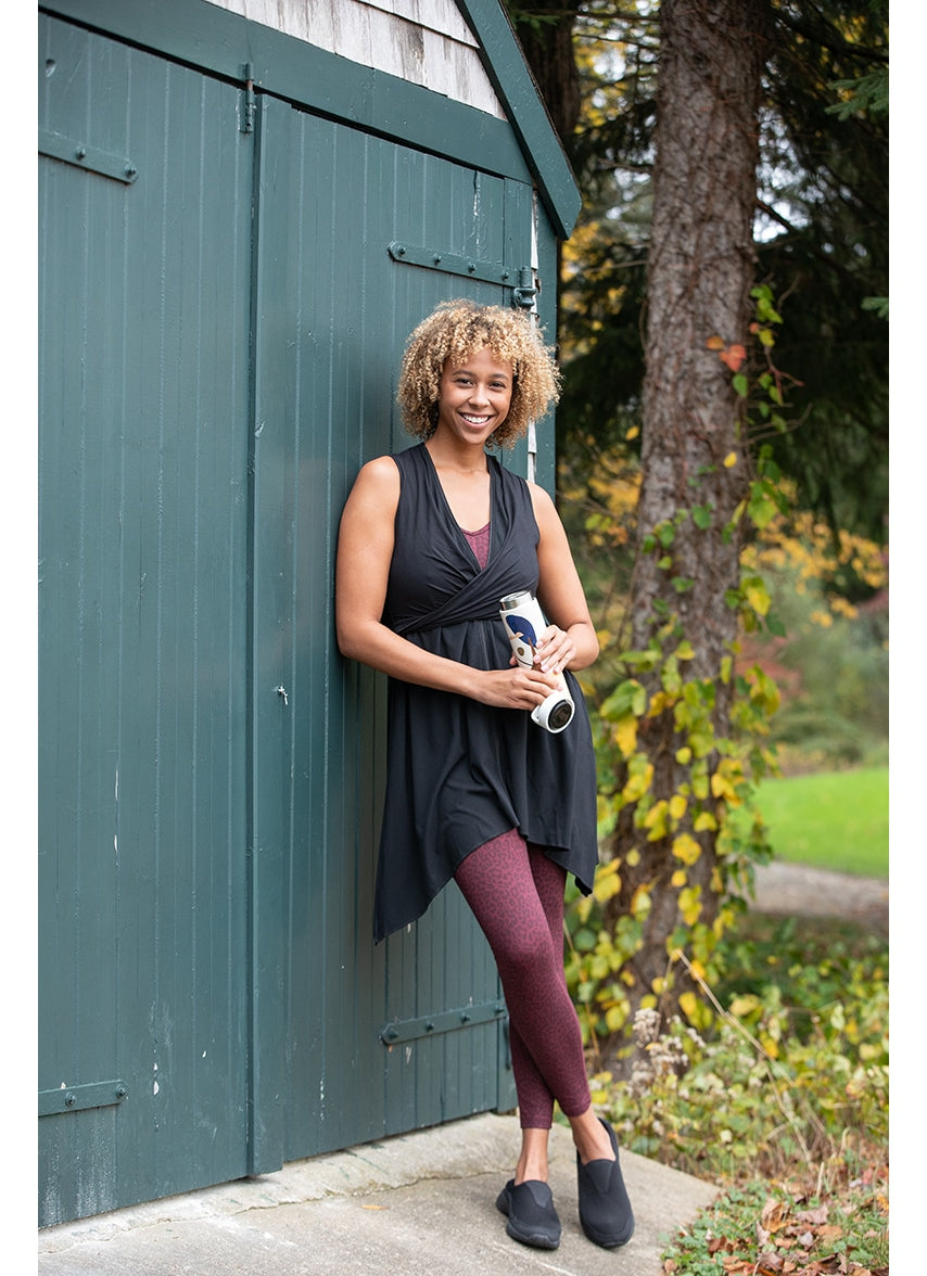 Everyday Yoga Wondrous Solid Wrap Dress at YogaOutlet.com
