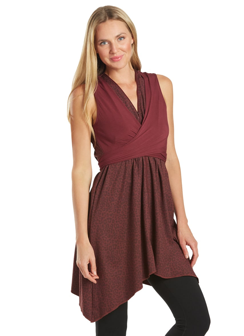 Everyday Yoga Wondrous Cheetah Wrap Dress at YogaOutlet.com