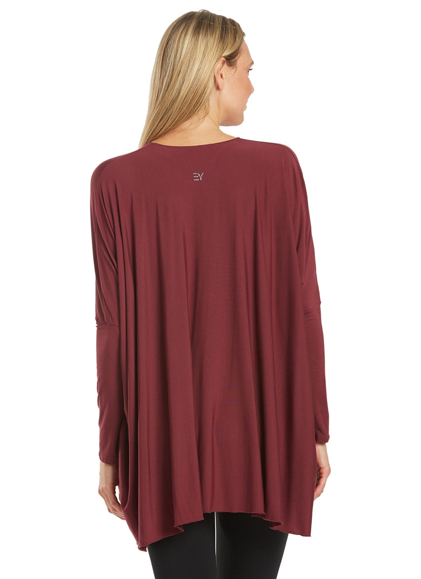 Everyday Yoga Bodhi Solid 2 in 1 Cardigan at YogaOutlet.com - Free 