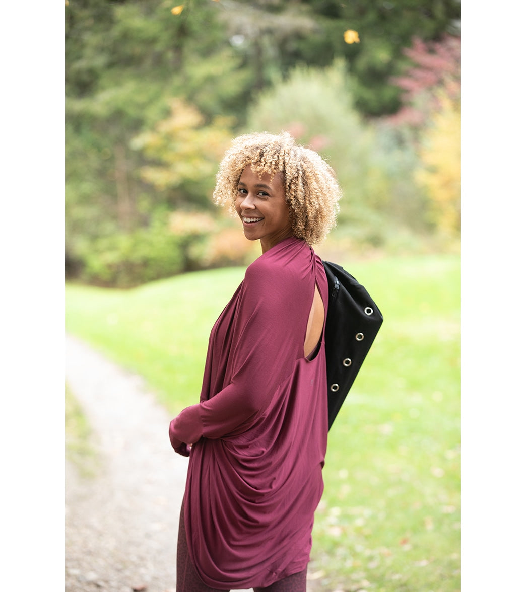 Everyday Yoga Bodhi Solid 2 in 1 Cardigan at YogaOutlet.com - Free