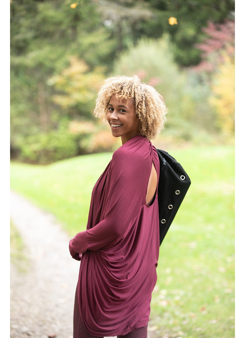 Everyday Yoga Bodhi Solid 2 in 1 Cardigan at YogaOutlet.com - Free 