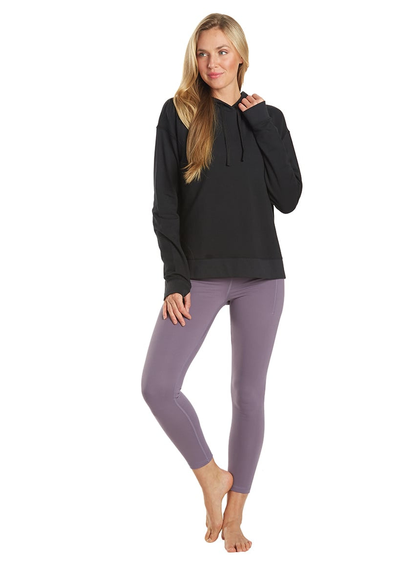 Everyday Yoga Diverse Solid Hi-Low Hooded Sweatshirt