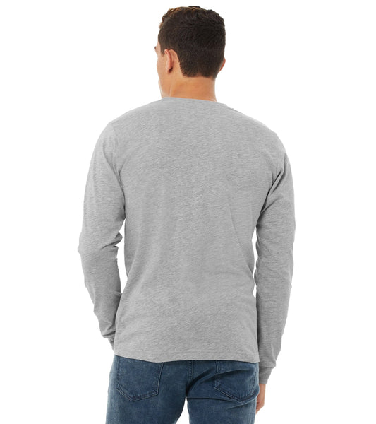 Bella+Canvas Men's Sueded Airlume Long Sleeve T-Shirt - Soft, Comfortable, Trendy Basic Tee For Everyday Wear