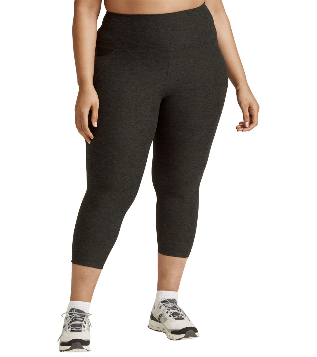 beyond ヨガ　レギンス Beyond Yoga Plus Size Spacedye Out Of Pocket High Waisted Capri