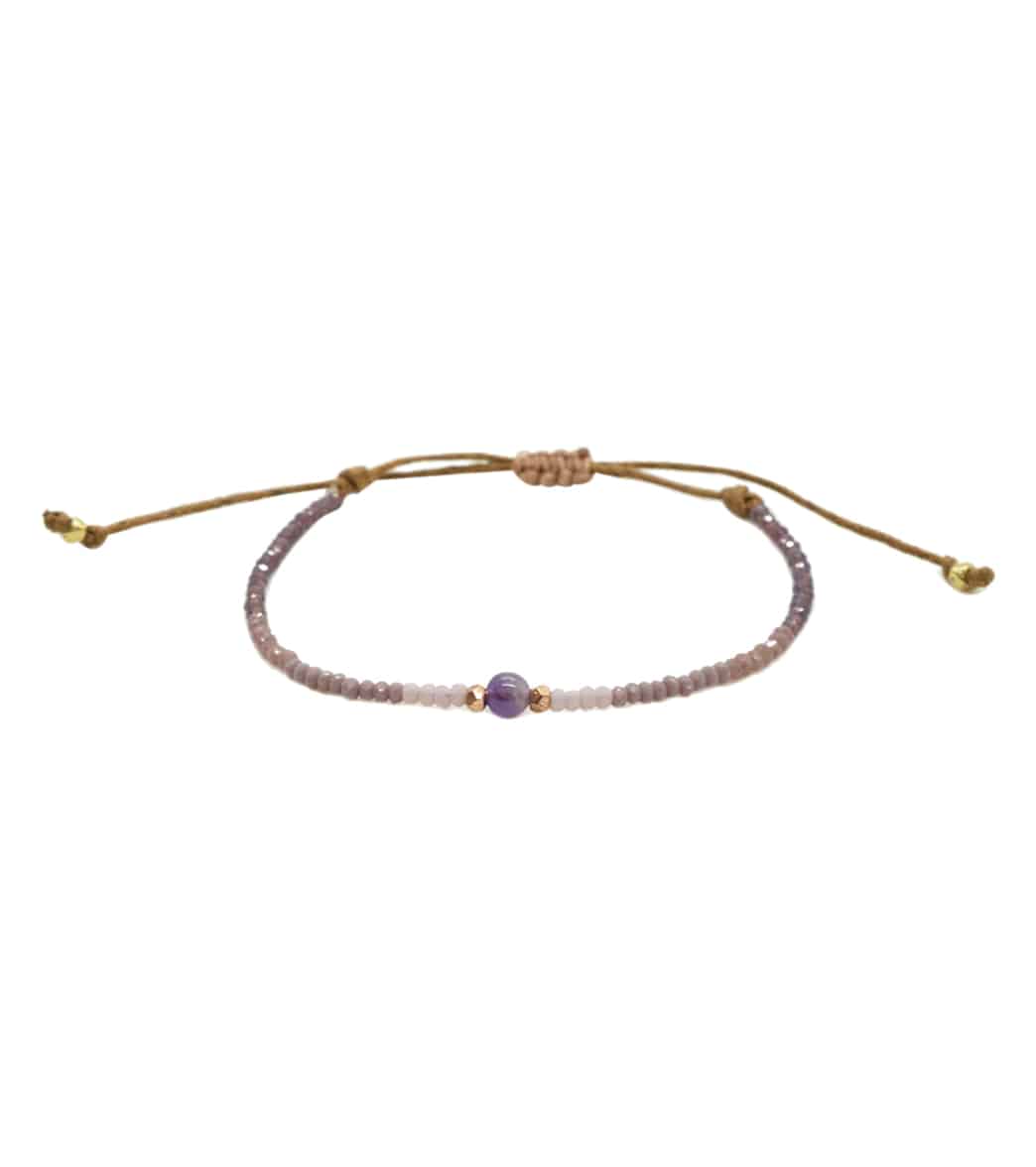 Lotus and Luna Vitality Amethyst Goddess Bracelet at