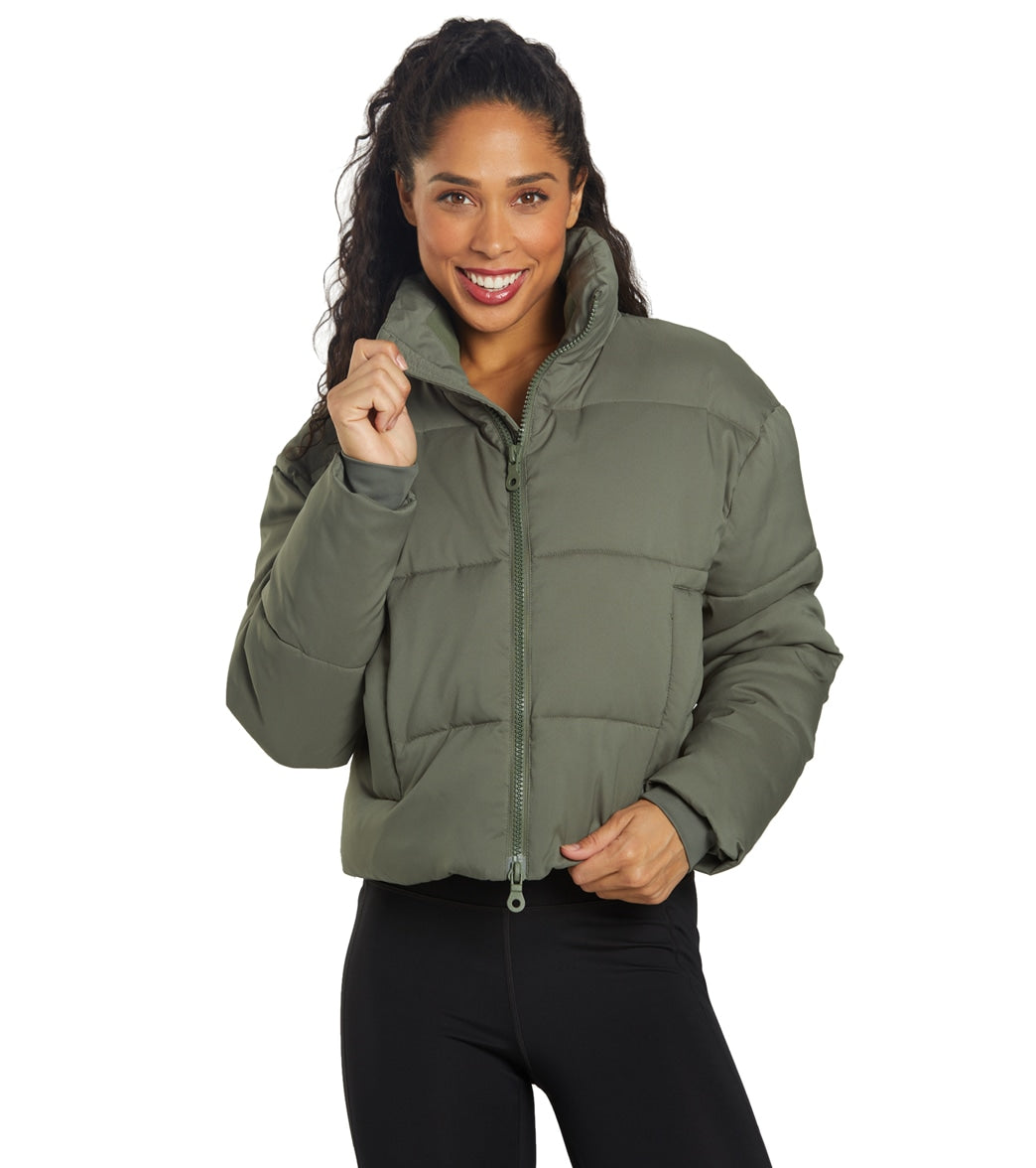 Girlfriend Collective Cropped Puffer Jacket at EverydayYoga.com