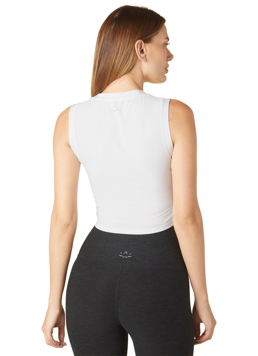 Beyond Yoga Featheweight Under Over Cropped Muscle Tank at