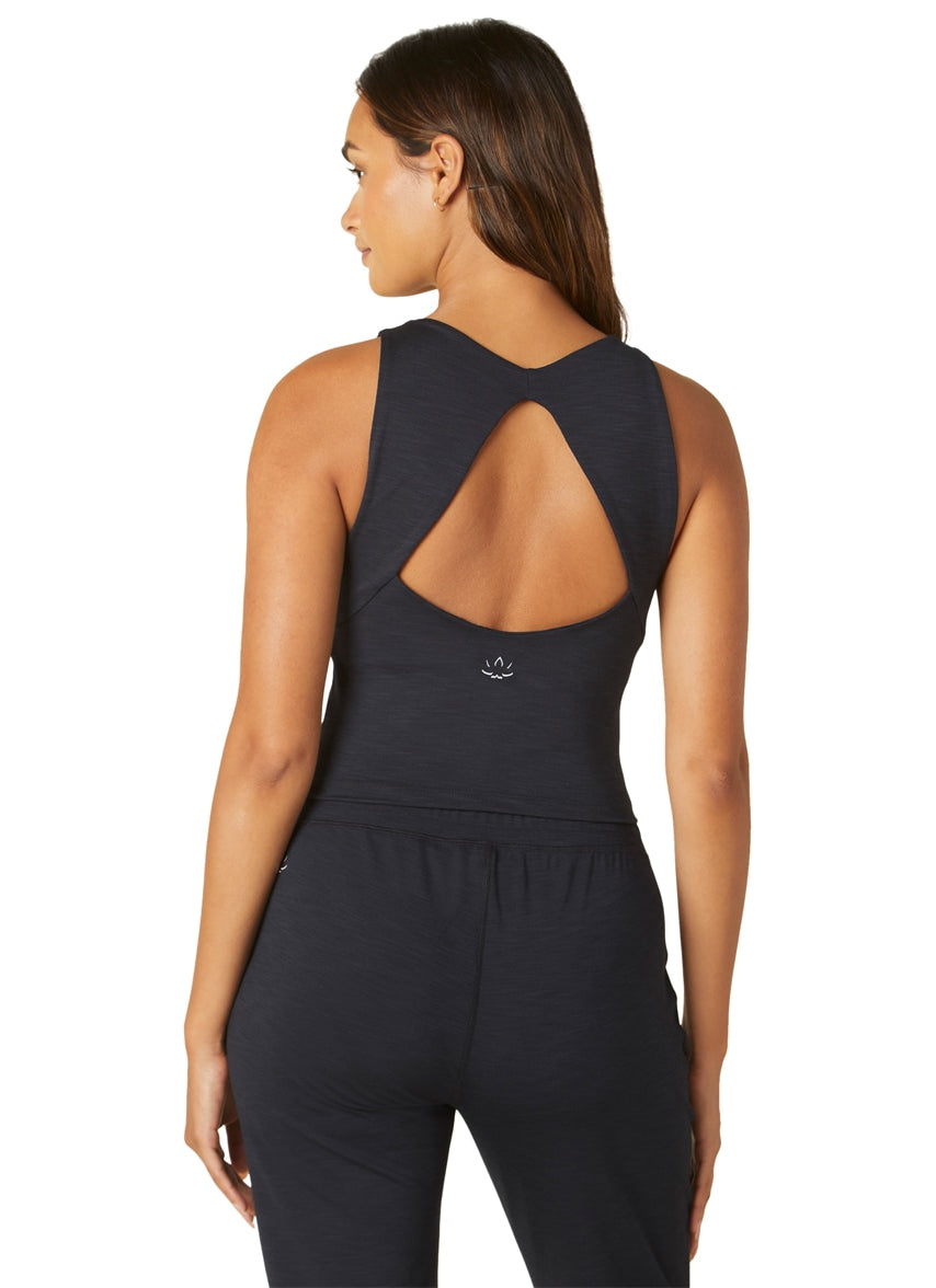 Beyond Yoga Heather Rib Fresh Cut Cropped Tank at