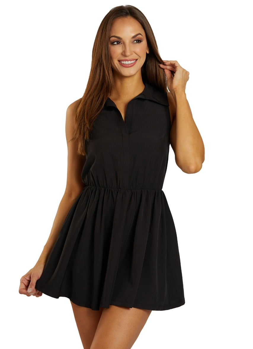 black athletic dress Year of Ours Court Dress - Black