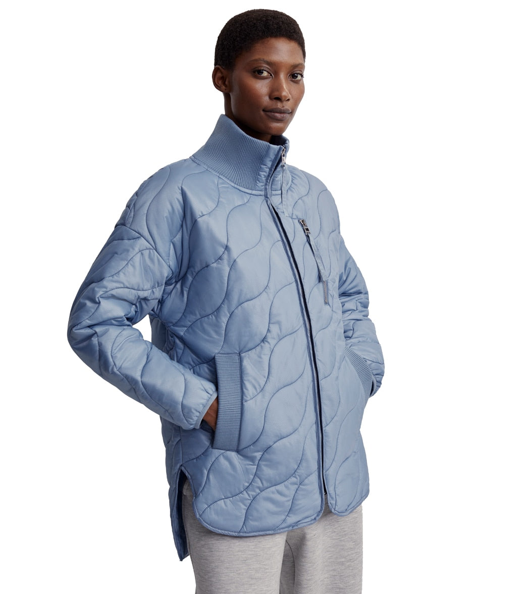 【未使用】EQUILINE エクイライン GIACCA BOMBER ダウン ジャケット M MINIMAL GREY Q10606 レディース 乗馬 馬術 ES024PQ10740710_B2C_ES024PQ107