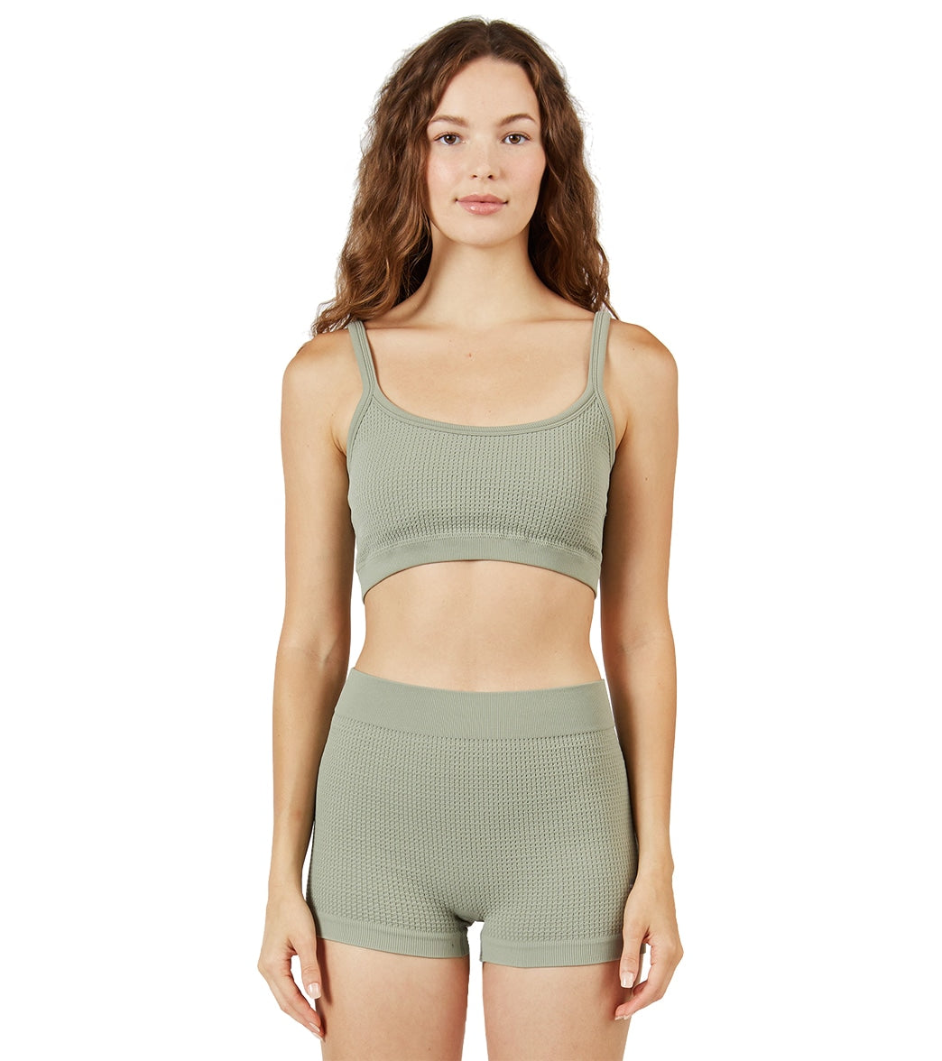 Cream Yoga Kelly Bra and Lynn Short Set at EverydayYoga.com - Free