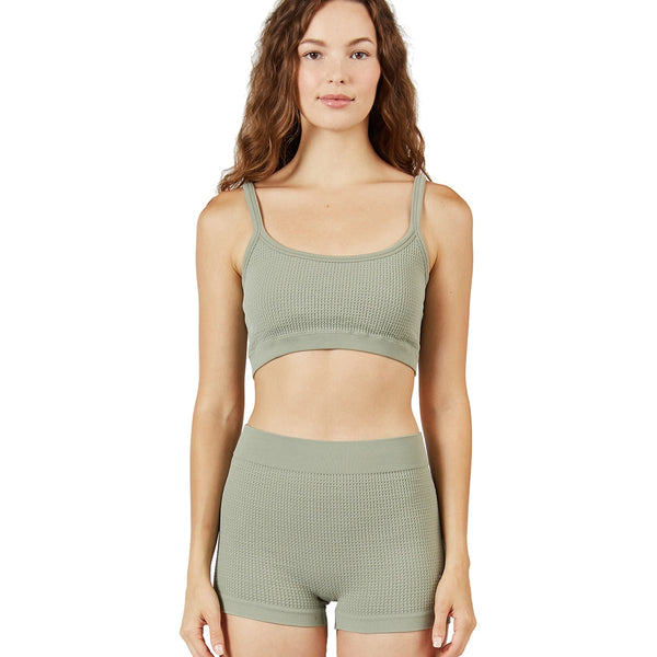 Cream Yoga Kelly Bra and Lynn Short Set at EverydayYoga.com - Free