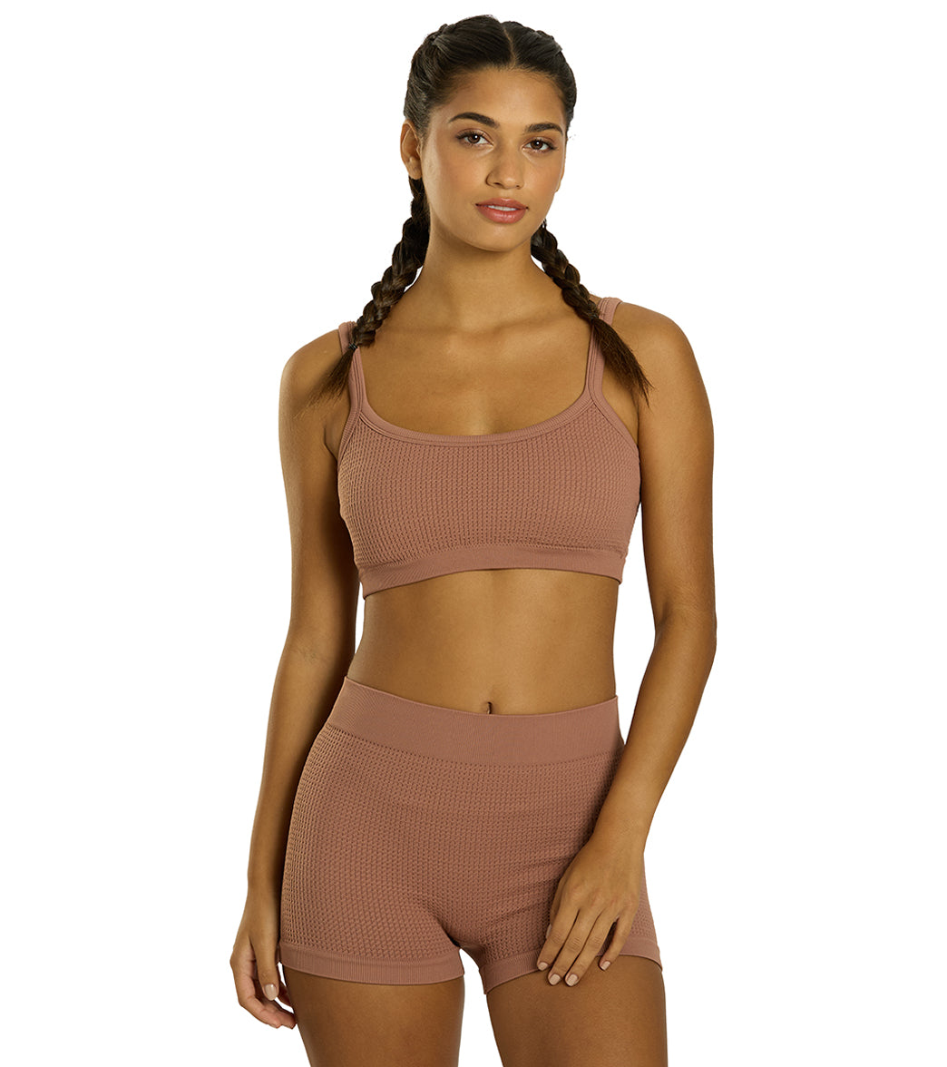 Cream Yoga Kelly Bra and Lynn Short Set at EverydayYoga.com - Free