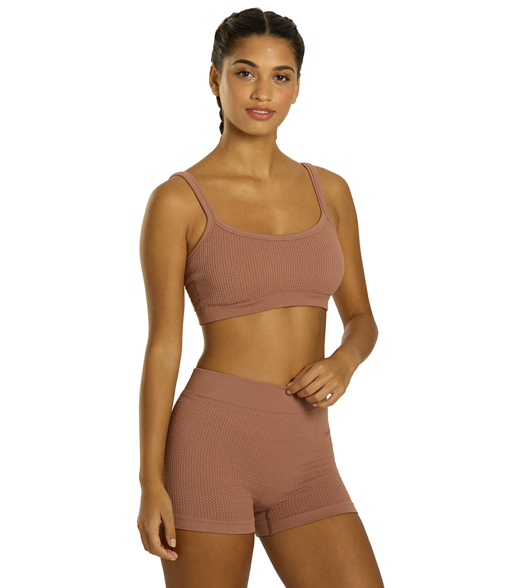 Cream Yoga Kelly Bra and Lynn Short Set at EverydayYoga.com - Free