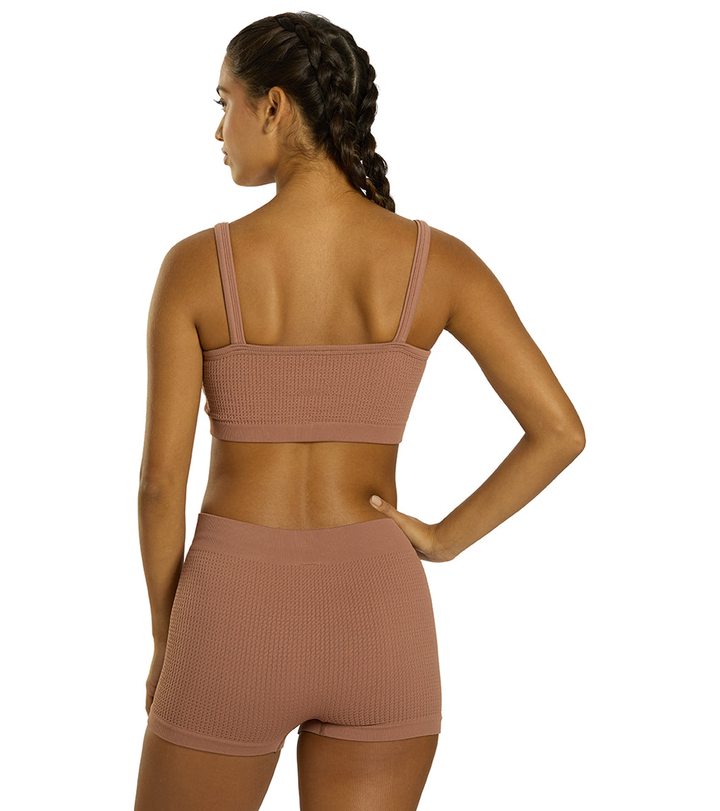 Cream Yoga Kelly Bra and Lynn Short Set at EverydayYoga.com - Free