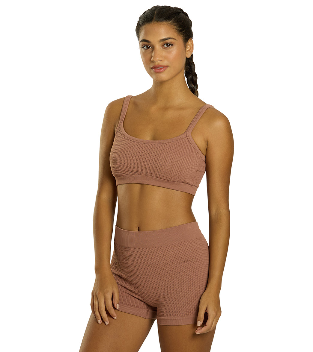 Cream Yoga Kelly Bra and Lynn Short Set at EverydayYoga.com - Free