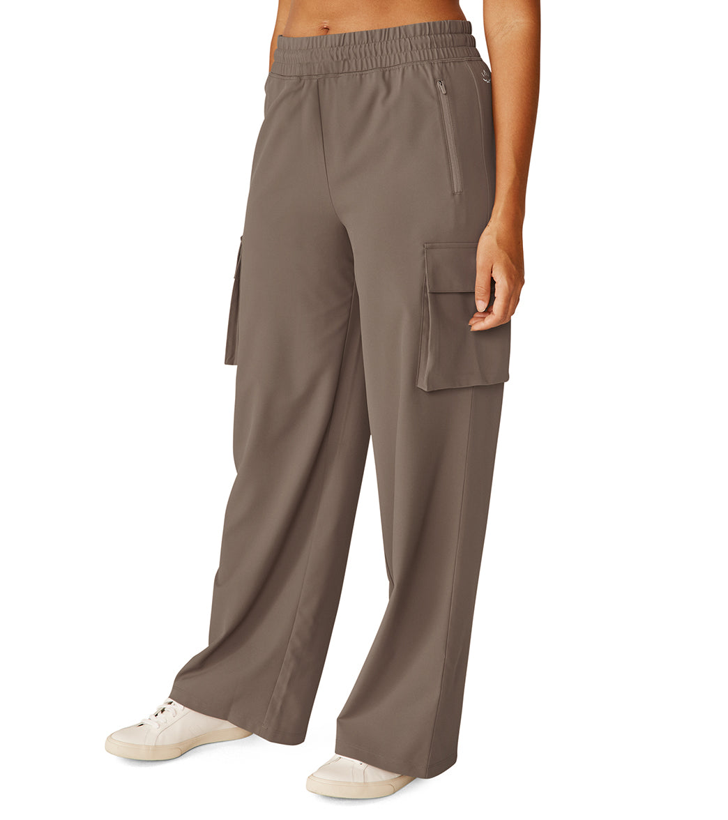 Beyond Yoga Wide Leg Black Cargo Pants Beyond Yoga City Chic Cargo