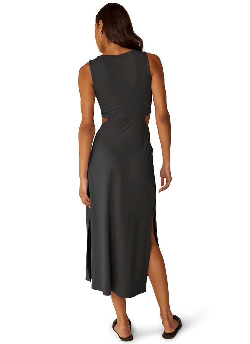 beyond yoga around the world front twist midi dress Beyond Yoga Around The World Front Twist Dress at YogaOutlet.com