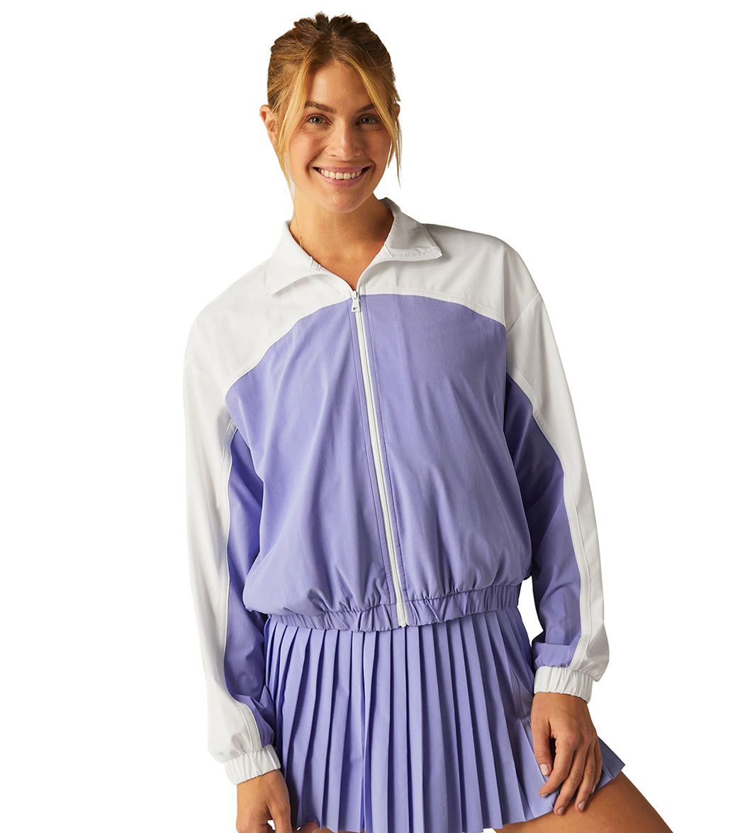 Beyond Yoga Colorblock Go Retro Jacket at YogaOutlet.com - Free