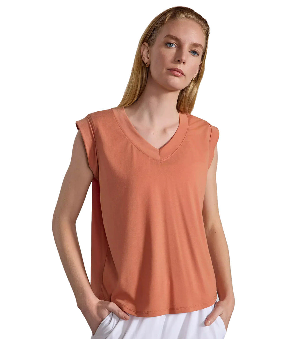MPG Sport Dynamic V Neck Cap Sleeve T Shirt at EverydayYoga