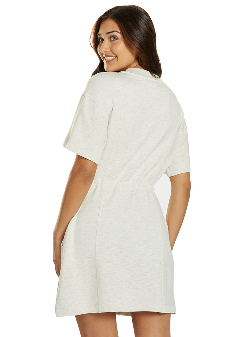 Varley Women's Maple Dress, Small, Ivory Marl