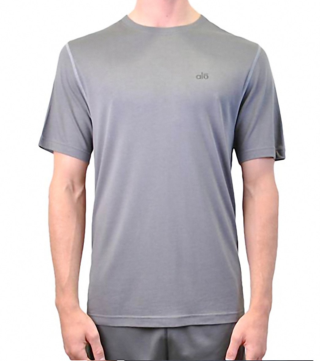 Alo Men's Bamboo Short Sleeve Yoga Tee at YogaOutlet.com