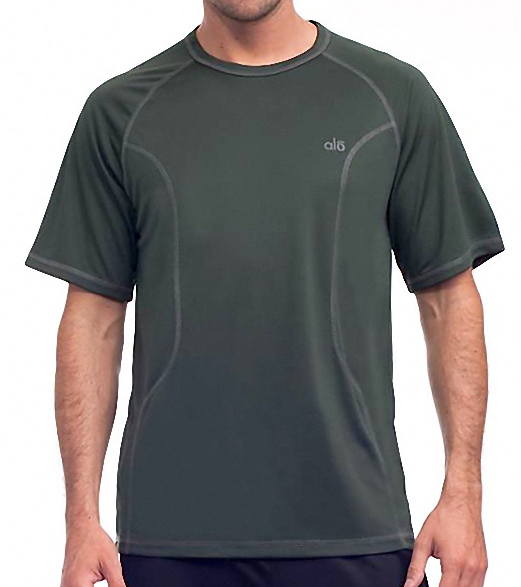 aloyoga TシャツM Alo Men's Zen Short Sleeve Yoga Tee at YogaOutlet.com