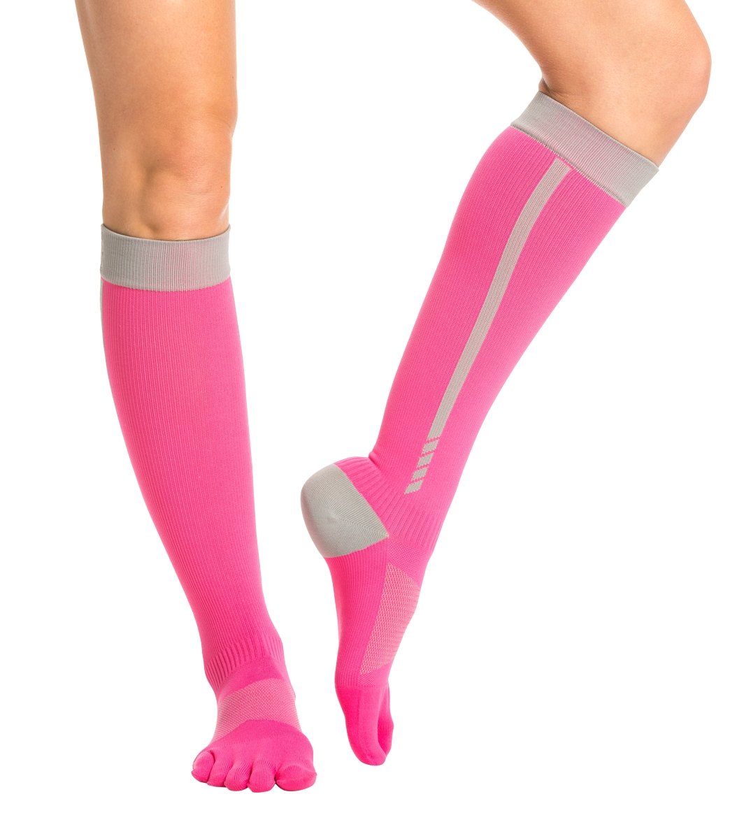Toesox Zoe Compression Knee High Yoga Socks at EverydayYoga.com