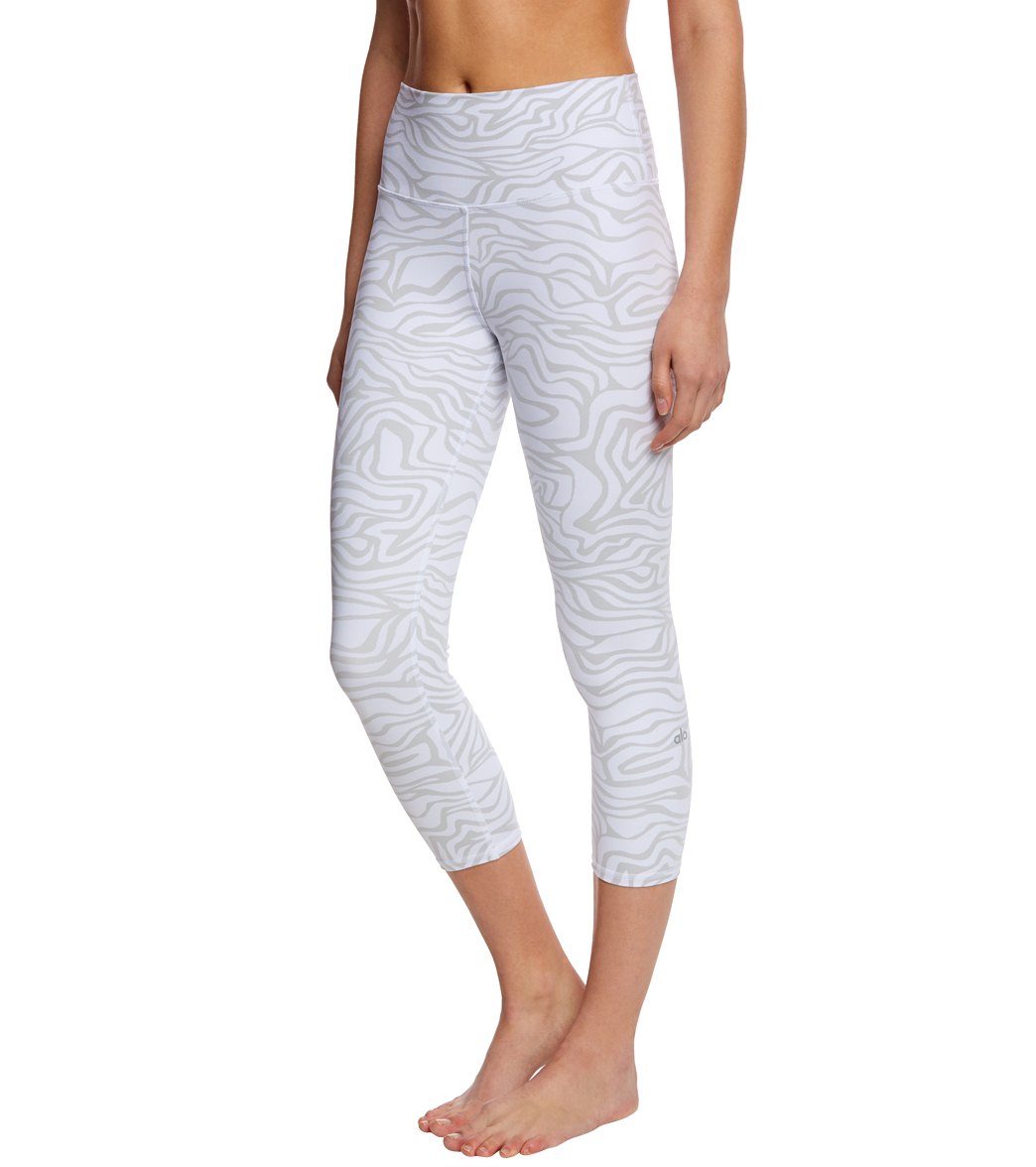 Alo Yoga Printed High Waisted Airbrush Yoga Capris at YogaOutlet