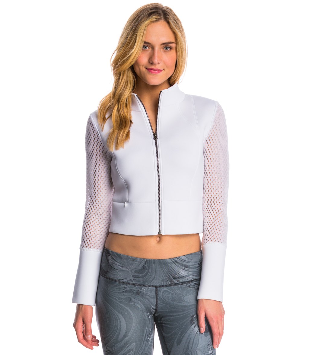 Alo Yoga Shell After Yoga Cropped Jacket at YogaOutlet.com - Free